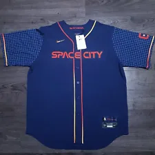 NIKE Justin Verlander Houston Astros Space City Connect Baseball Jersey Mens XL