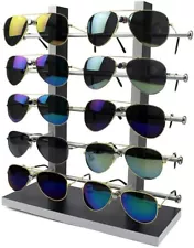 Bastex Wood Rack Display Frame and Organizer for Glasses and Sunglasses