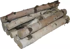 Northern White Birch Log Bundle, Natural Bark Wood Home Décor - 15.5"-17.5" in L