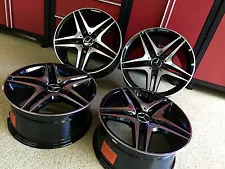 MERCEDES 18 INCH S63 BLACK EDT RIMS NEW FIT FOR S550 S600 S500 S430 S CLASS AMG