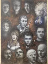 ð¥ Unusual Project VAMPIRE Horror Movie Original Production Art Painting, 1993