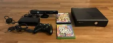 Microsoft Xbox 360 S Model 1439 Console w/Controller, 2 Games, Kinect