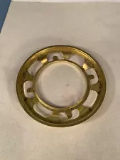 Victorian style used Brass 4" Gas or Ball Shade holder for #2 Oil Lamp Burner