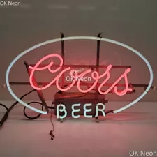 New Coors Beer Real Glass Neon Sign Pub Pub Bar Light Cave Home Wall Decor