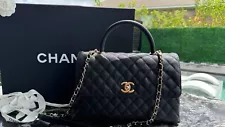 Chanel Maxi Flap Bag with Top Handle Black