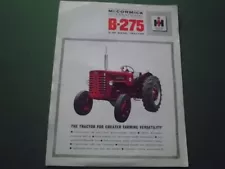 IH INTERNATIONAL HARVESTER B-275 TRACTOR SALES BROCHURE CASE, MF, NH, FORD,