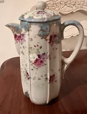 Antique Chocolate Pot Floral Design