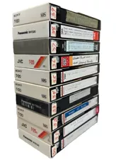 New ListingBlank VHS Tape Lot of 10 Tapes Pre-Recorded BLANK L#30 Sony JVC MAXELL , Etc