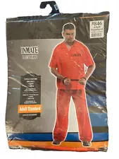 Adult Halloween Costume Inmate Jail/Prison Uniform Men Up To 42 ✨New✨