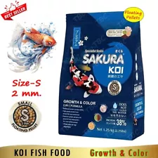 Size-S Koi Fish Food Growth & Color Formula Accelerates Growth and Color 1.25kg