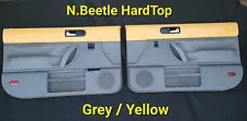 Volkswagen Beetle Door Panel SET 1998 to 2010 OEM Yellow / gray HARDTOP