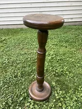 Antique Oak Pedestal Fern/plant Stand