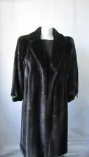 Women's Sz 10 M Dark Ranch Real Mink Fur Coat Superb CLEARANCE SALE! ð°