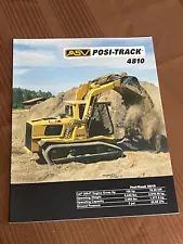 ASV Posi-Track 4810 Crawler Sales Brochure Dealer CAT Affiliate