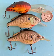 LOT 3 LIVE TARGET CRANKBAITS BLUEGILL KOPPERS CRAWFISH FISHING LURES DIVERS VG+