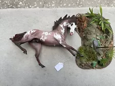 AWESOME OOAK DRASTIC Custom Breyer Horse Wild Bucking Mustang Roan Pinto Cigar