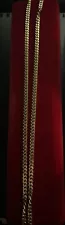 10K Yellow Gold Solid Cuban Necklace