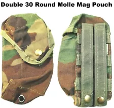 Woodland Camouflage Double 30RD Mag Pouch Small Arms