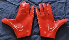 Lot of Three Nike Vapor Jet 7.0 Football Gloves Red/White Size XL READ WEAR