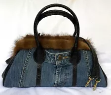 RARE Clever Carriage Company Mink Petite Sachel(denim)