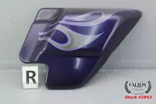 2002 Harley Road King CVO Right Side Frame Cover Panel PURPLE W/ FLAMES