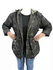 Chicos NWT Zenergy $139 Anorak Olive Camo Embossed Womens S L XL Coat Jacket