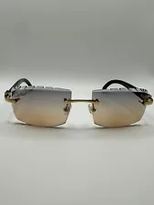 Cartier Buffalo Horn Glasses Authentic Buffs Sunglasses With Gold Frame