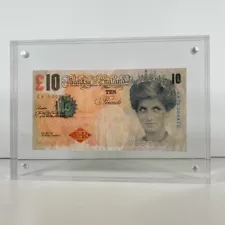 Banksy Princess Diana Imitation 10 Pound Note In Beautiful Clear Frame 5x7"