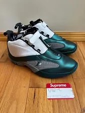 Reebok Answer IV The Tunnel 11.5 GX6235 Teal Green White Grey Silver