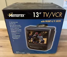 NEW Memorex 13"CRT Color TV/VCR Combo VHS Player w/ Remote Retro Gaming MVT2135B