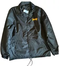 Santa Cruz x Thrasher "Flame Dot" Coach Jacket (Black) Button Up Windbreaker