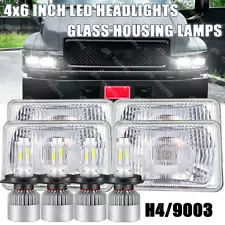 4PCS For GMC C4500 C5500 Topkick 2003-2009 DOT H4 4x6" LED Headlights Hi/Lo Beam (For: More than one vehicle)