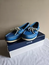 Men's Sperry Top-Sider 2 Eye Royal Blue 11M Genuine Leather Boat Shoes Pre-owned