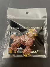 Pink Poodle Dog Pin Brooch Crystals by Lauren Spencer NEW