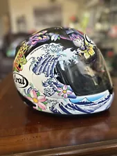 Arai RX-Q Oriental/Tattoo Glossy Motorcycle Helmet - Size XL - Excellent