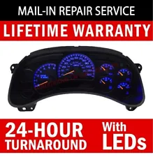 03-07 GM Chevy Sierra Silverado Speedo Gauge Cluster FULL REPAIR SERVICE + LEDs