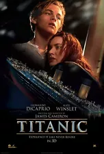 Titanic movie poster (e) : 11 x 17 inches - Leonardo Dicaprio, Kate Winslet