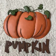 Halloween Pumpkin Fall Metal Sign Wall Hanging Rustic Farmhouse Fall Season