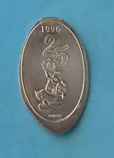 1996 DONALD DUCK 25th ANNIVERSARY WDW PRESSED 90% SIVER QUARTER DISNEY NOT PENNY