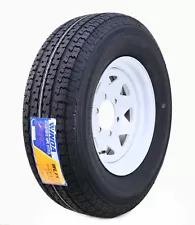 WINDA Trailer Tire Assembly ST225/75R15 10-Ply White Spoke Rim 6 Lug on 5.5" (Fits: 225/75R15)