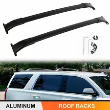 Fit 15-20 Chevy Tahoe Suburban GMC Yukon XL Escalade Black Roof Rack Cross Bar