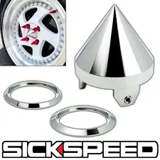 CENTER SPIKED CAP FOR WHEELS/RIMS CHROME P11