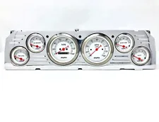 1964 1965 1966 Chevy Truck 6 Gauge Dash Panel White