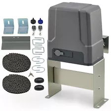 Secondhand Sliding Gate Opener Kit w 170W DC Motor Remotes for 1800lb 40ft Gates