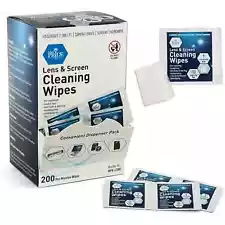 Lens Wipes Anti Fog, Anti-Static Screen & Eyeglass Cleaning Wipes, 200 ct