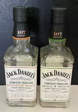 Lot of 2 Jack Daniels Tennessee Travelers 107 Proof 500ml EMPTY Bottles