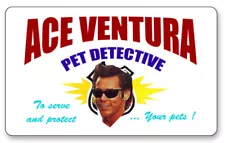 ACE VENTURA PET DETECTIVE NAME BADGE PROP HALLOWEEN COSPLAY MAGNETIC BACK