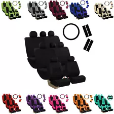 Universal Fit Car Seat Covers for Auto SUV Van Truck 3rd 2nd Row Front Full Set