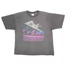 Vintage Stealth Bomber Fighter Jet F-117A Double Sided AOP T Shirt Size XXL