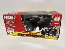 Nikko 1998 Black Jeep Wrangler RC Toy Jeep New In Box Vintage